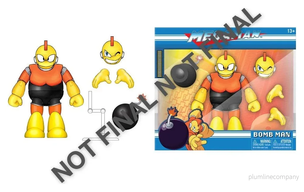 Mega Man-actionfigur Bomb Man, 13 cm hög Mega Man-actionfigur Bomb Man, 13 cm hög