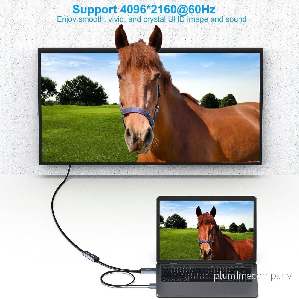NÖRDIC HDMI till Displayport adapter 50cm 4K60Hz 18Gbps - Bild 3