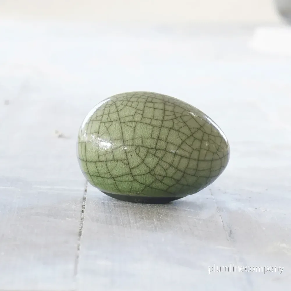 Raku ägg mini mini grön - Bild 2