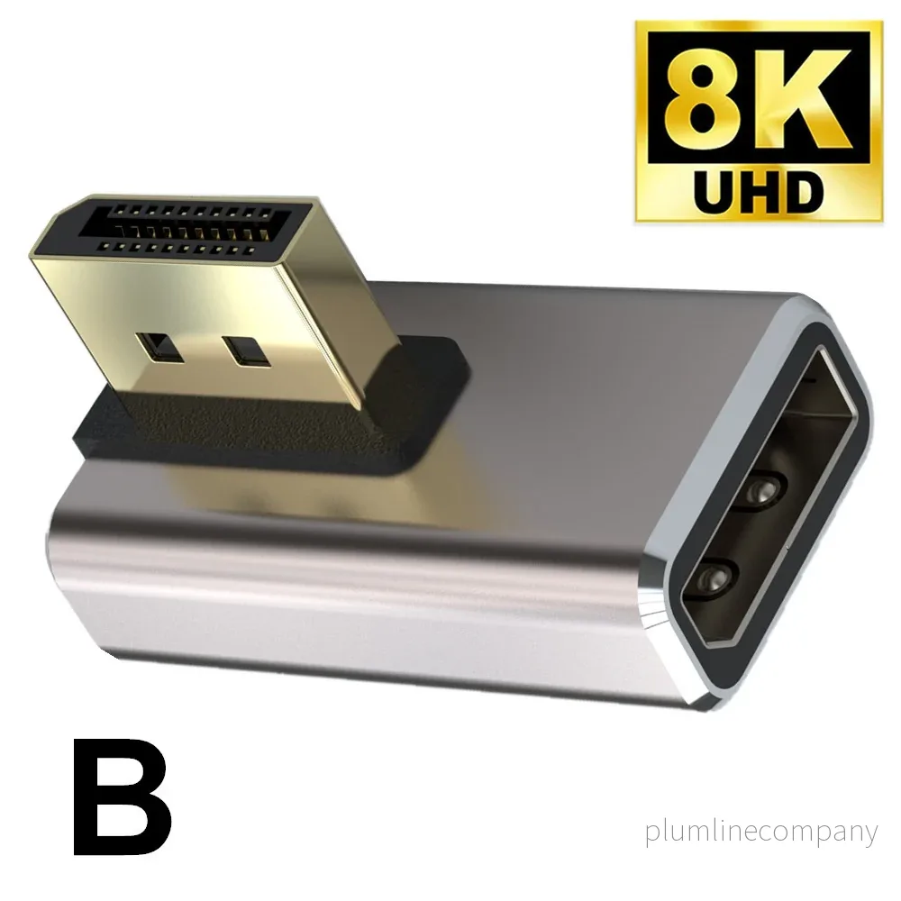 NÖRDIC Displayport-adapter hane till hona 8K60Hz 4K144/120/60Hz - Bild 3