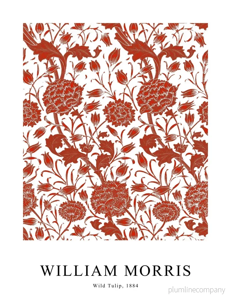 Wild Tulip Rust Red Poster