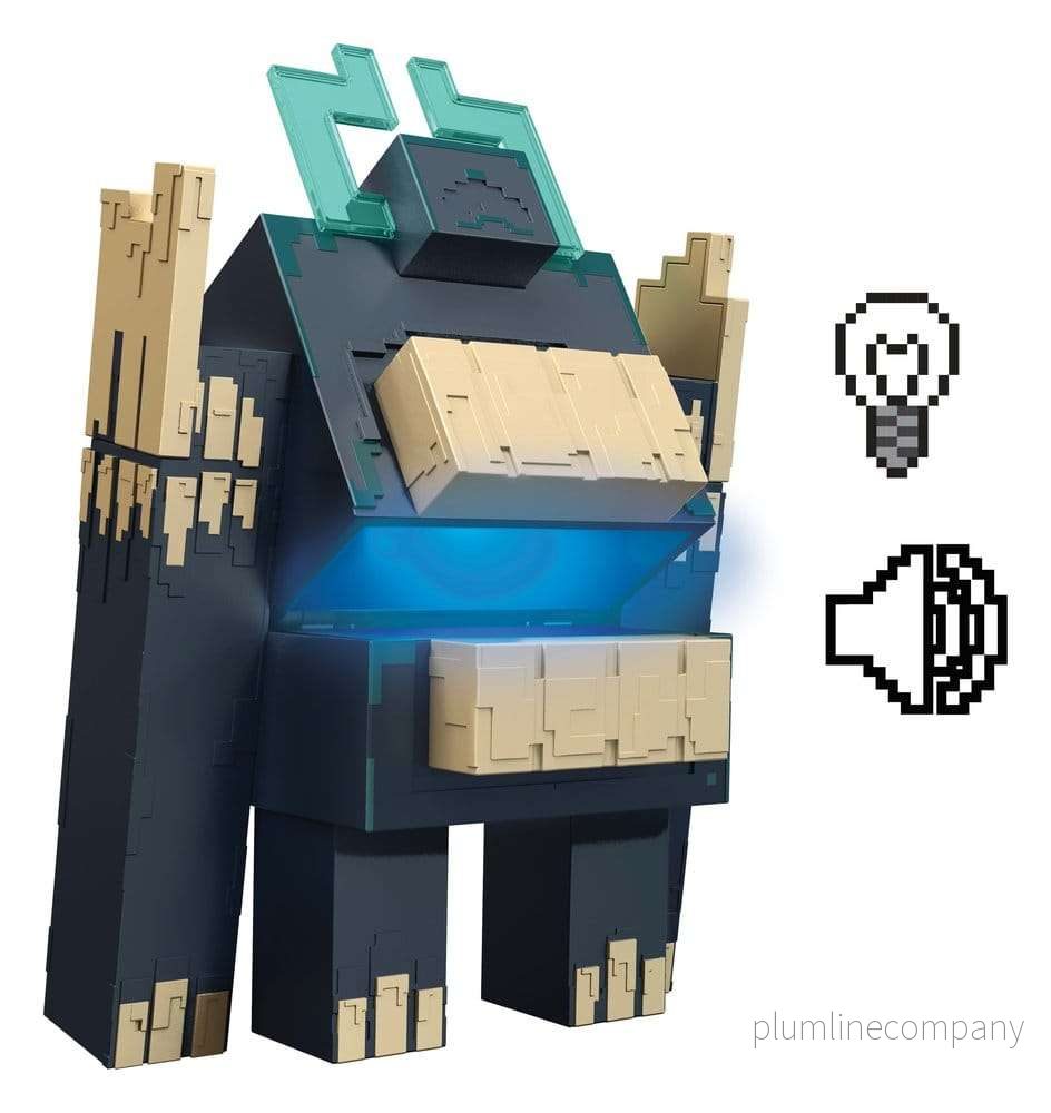 Minecraft Dungeons II Actionfigur med ljus och ljud – Twisted Warden - Bild 3
