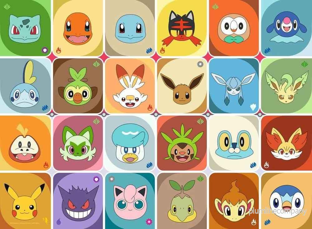 Pokémon Barnpussel Pokémon Ansikten (100 Bitar XXL) - Bild 3