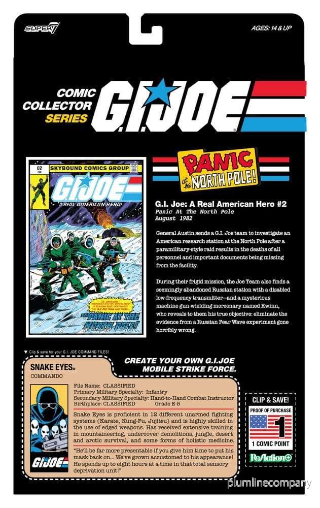 G.I. Joe ReAction+ Action Figure Snake Eyes (Skybound Comic Box Series, Issue #2) - Bild 2