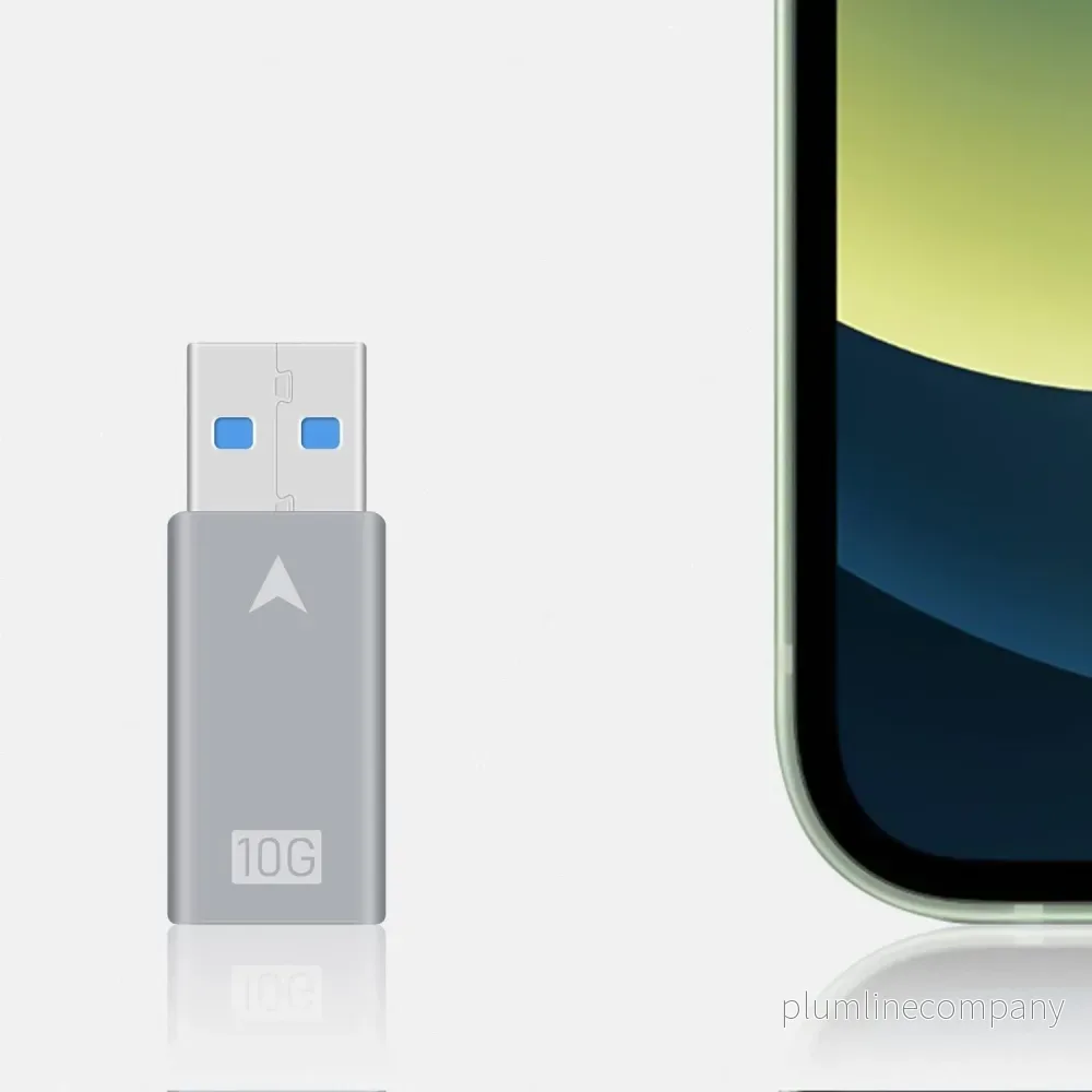 NÖRDIC USB3.2 Gen2 USB-C till USB-A adapter 10Gbps metal - Bild 3