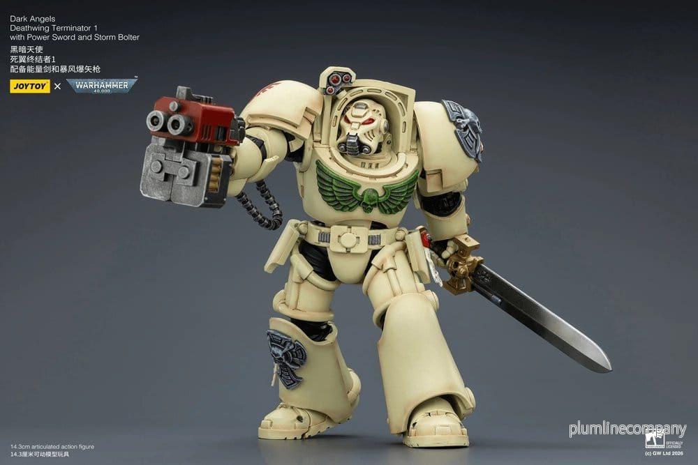 Warhammer 40,000 Action Figur Dark Angels Deathwing Terminator 1 med Power Sword och Storm Bolter 14 cm - Bild 3