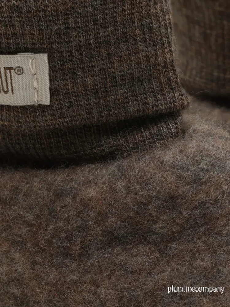 HUTTEliHUT Tossor i ullfleece – Brown Melange - Bild 2