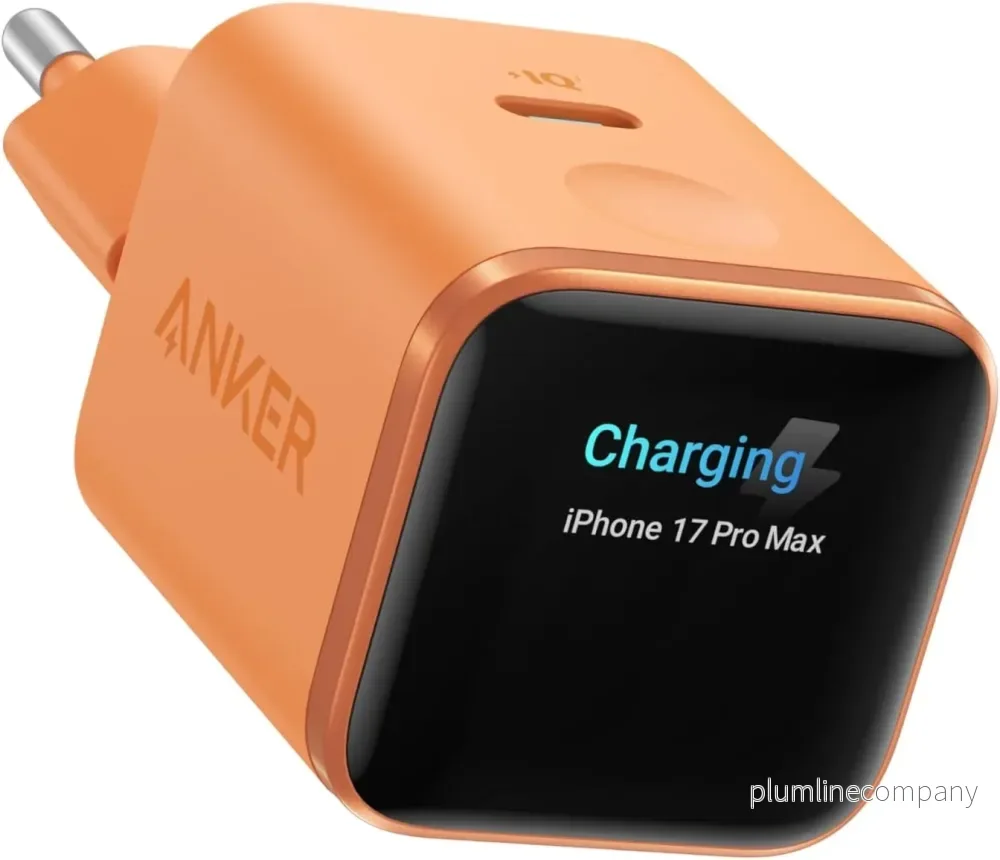 Anker Nano 45W Smart Display USB-C-laddare 45W, Orange Anker Nano 45W Smart Display USB-C-laddare 45W, Orange