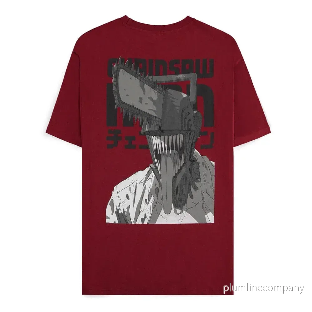 Chainsaw Man T-Shirt Smile Bordeaux – Officiell Licensierad T-shirt