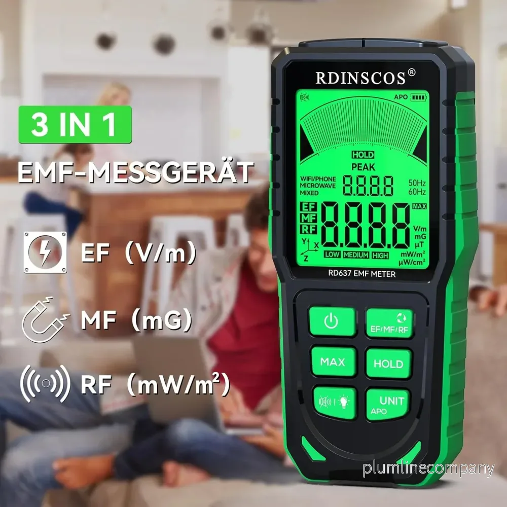 NÖRDIC EMF-mätare handhållen strålningsdetektor för EF, MF, RF, WiFi, mikrovågor - Bild 2
