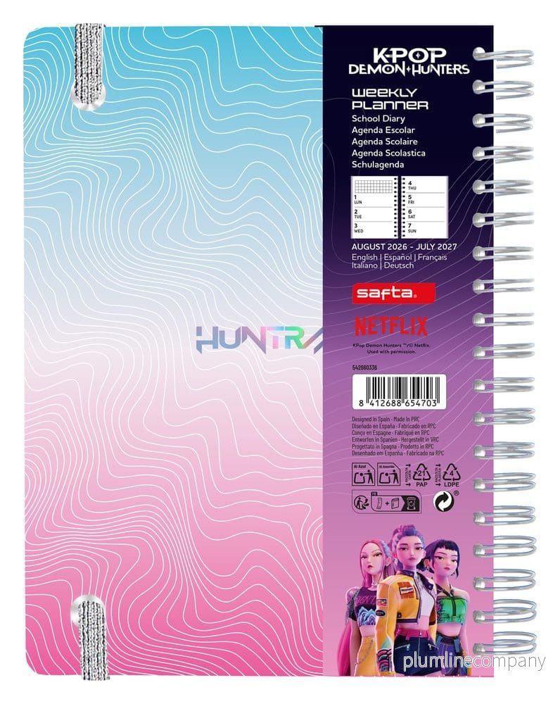 KPop Demon Hunters Skola Dagbok veckoplanerare 2026/2027 A5 - Bild 3