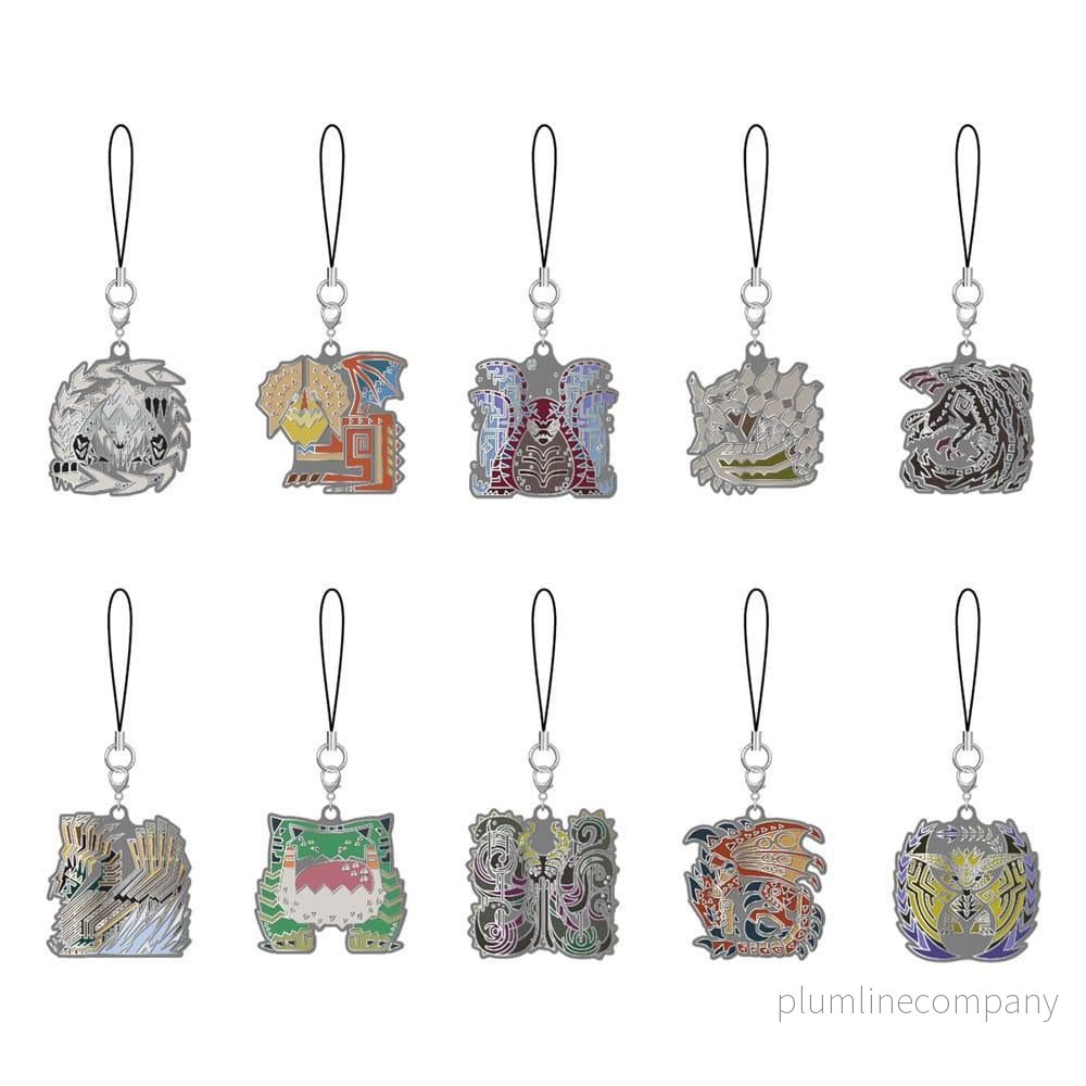 Monster Hunter Wilds Metal Nyckelring – Monster Icon 5 cm Assortment (10)