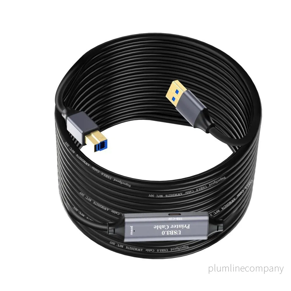 NÖRDIC USB 3.0 Aktiv Skrivarkabel – 5m USB A till USB B 3.0 Kompatibel med skrivare, konferenskamera, dockningsstation, hårddisk och mer NÖRDIC USB 3.0 Aktiv Skrivarkabel – 5m USB A till USB B 3.0 Kompatibel med skrivare, konferenskamera, dockningsstation, hårddisk och mer