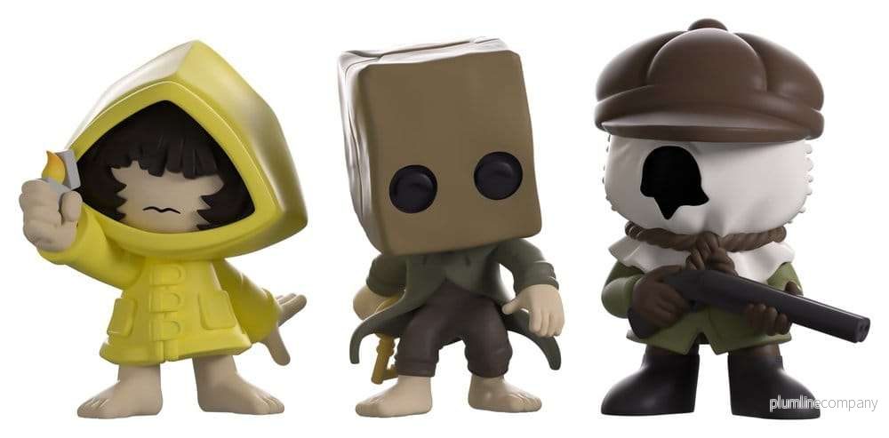 Little Nightmares II Minitooz 3-Pack Mono, Six & Hunter 6–7 cm