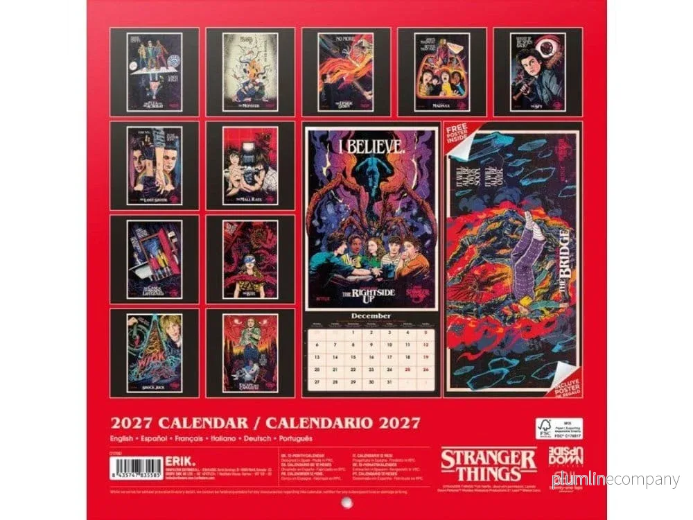 Stranger Things Väggalmanacka 2027 30 x 30 cm - Bild 2