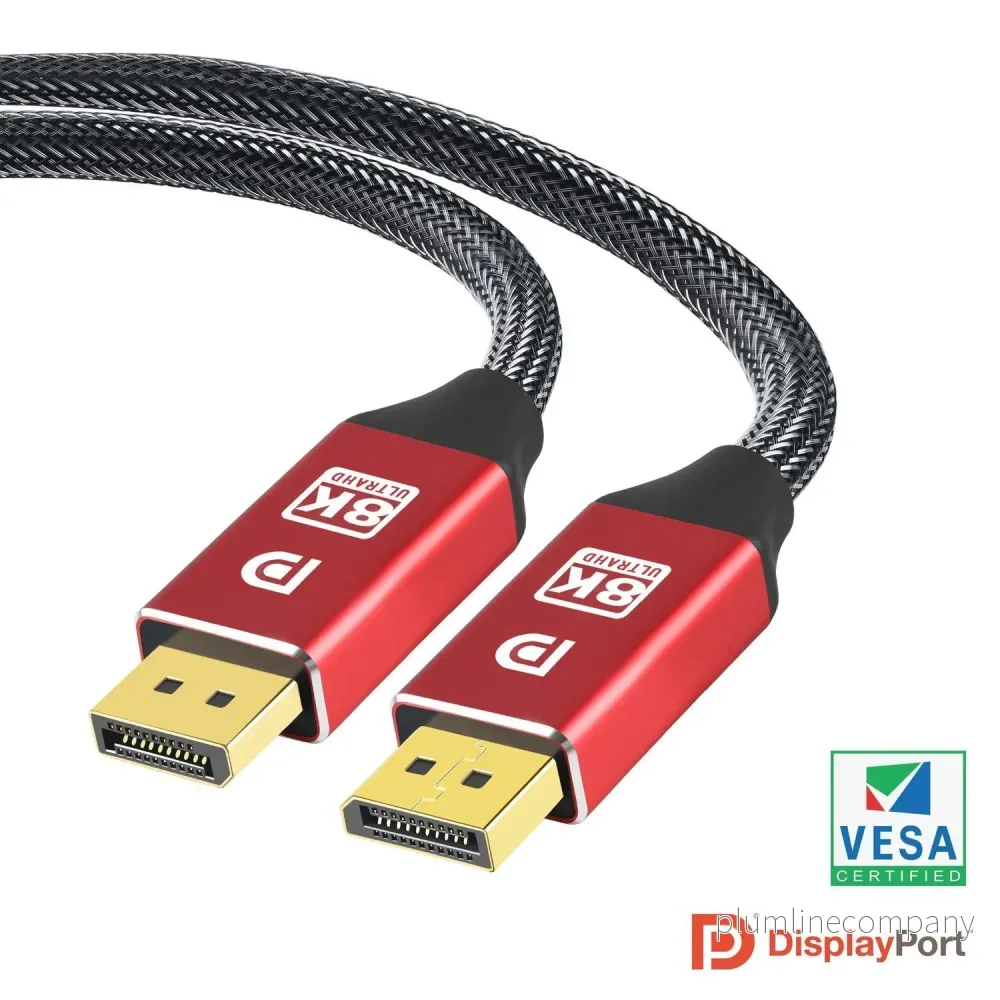 NÖRDIC CERTIFIED CABLES 1m nylonflätad Displayportkabel 1.4 UHD 8K60Hz 4K144Hz HBR3 32,4Gbps 10-bit HDR NÖRDIC CERTIFIED CABLES 1m nylonflätad Displayportkabel 1.4 UHD 8K60Hz 4K144Hz HBR3 32,4Gbps 10-bit HDR