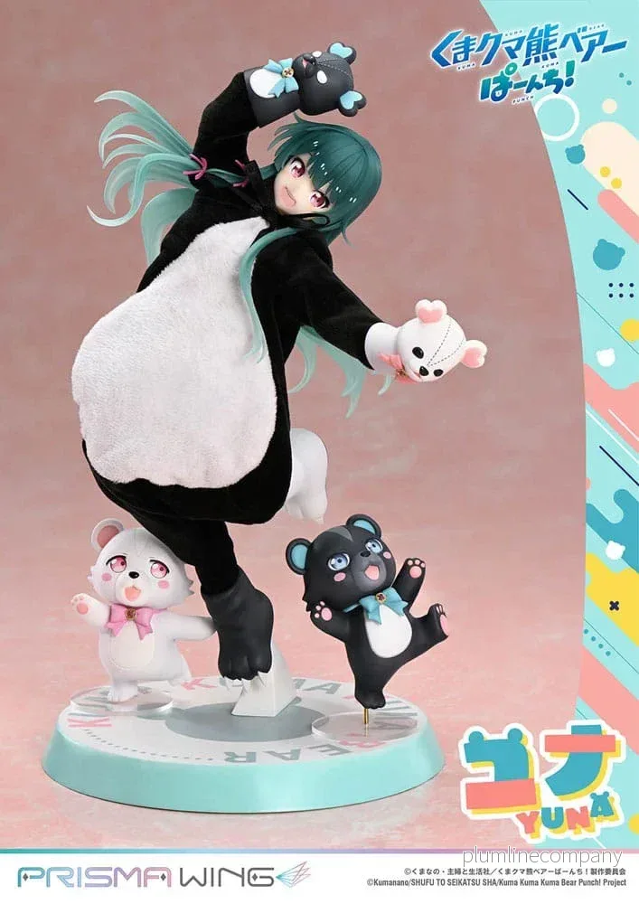 Kuma Kuma Kuma Bear Punch! Prisma Wing PVC Figur 1/7 Yuna 28 cm – Energiskt Samlarobjekt
