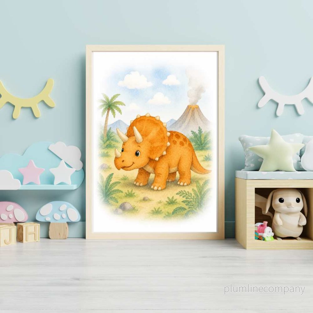 Triceratops – Poster för barn