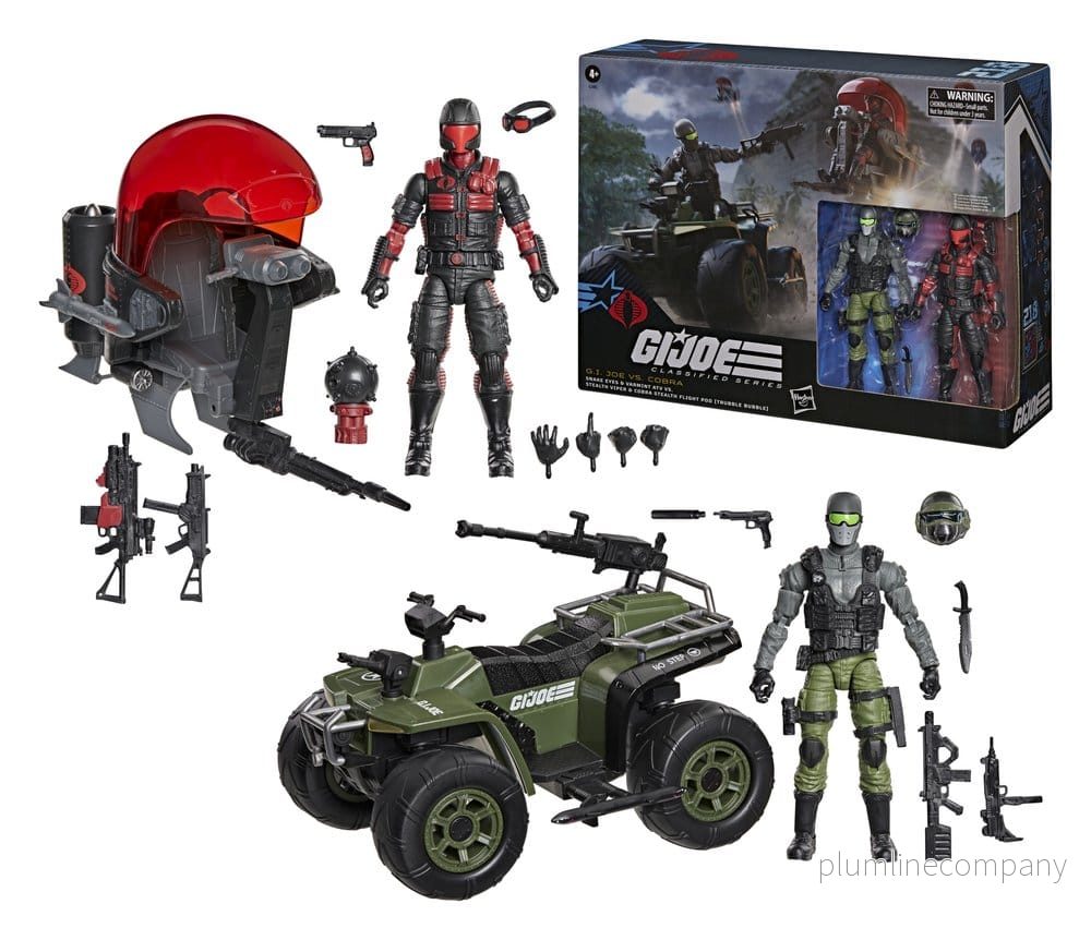 G.I. Joe Classified Series Actionfigur & Fordonsset Snake Eyes & Varmint ATV mot Stealth Viper & Cobra Stealth Flight Pod (Trubble Bubble) 15 cm - Bild 3