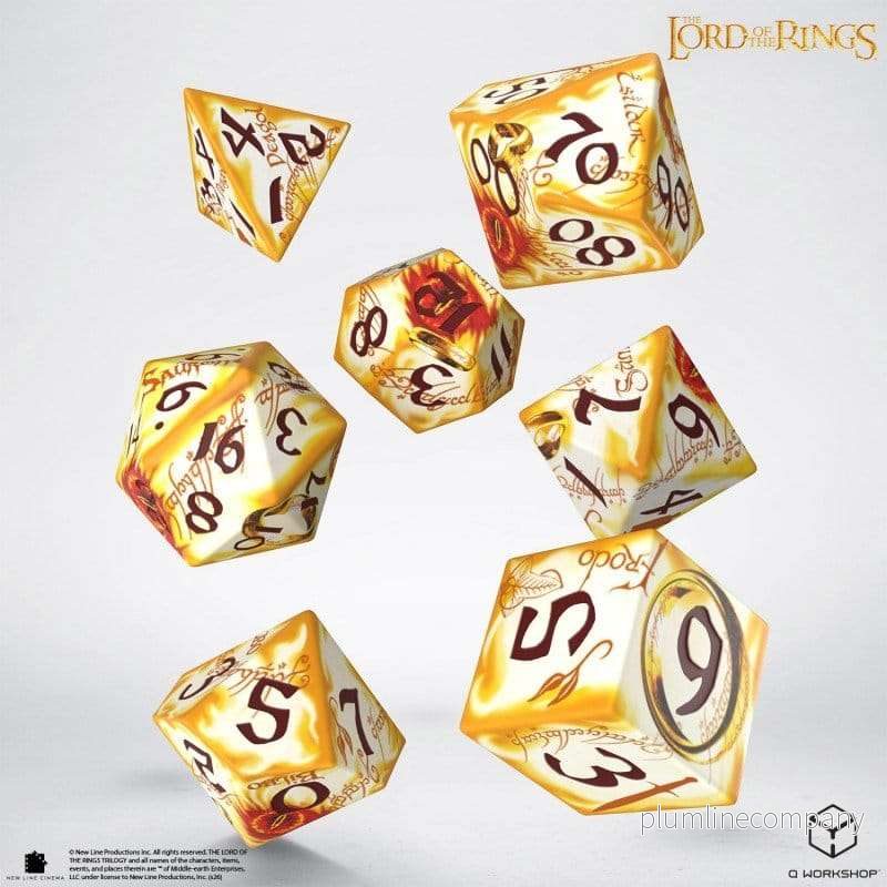 The Lord of the Rings Full Art Dice Set of 7 Ring-bearers (Whitefire Radiance) The Lord of the Rings Full Art Dice Set of 7 Ring-bearers (Whitefire Radiance)