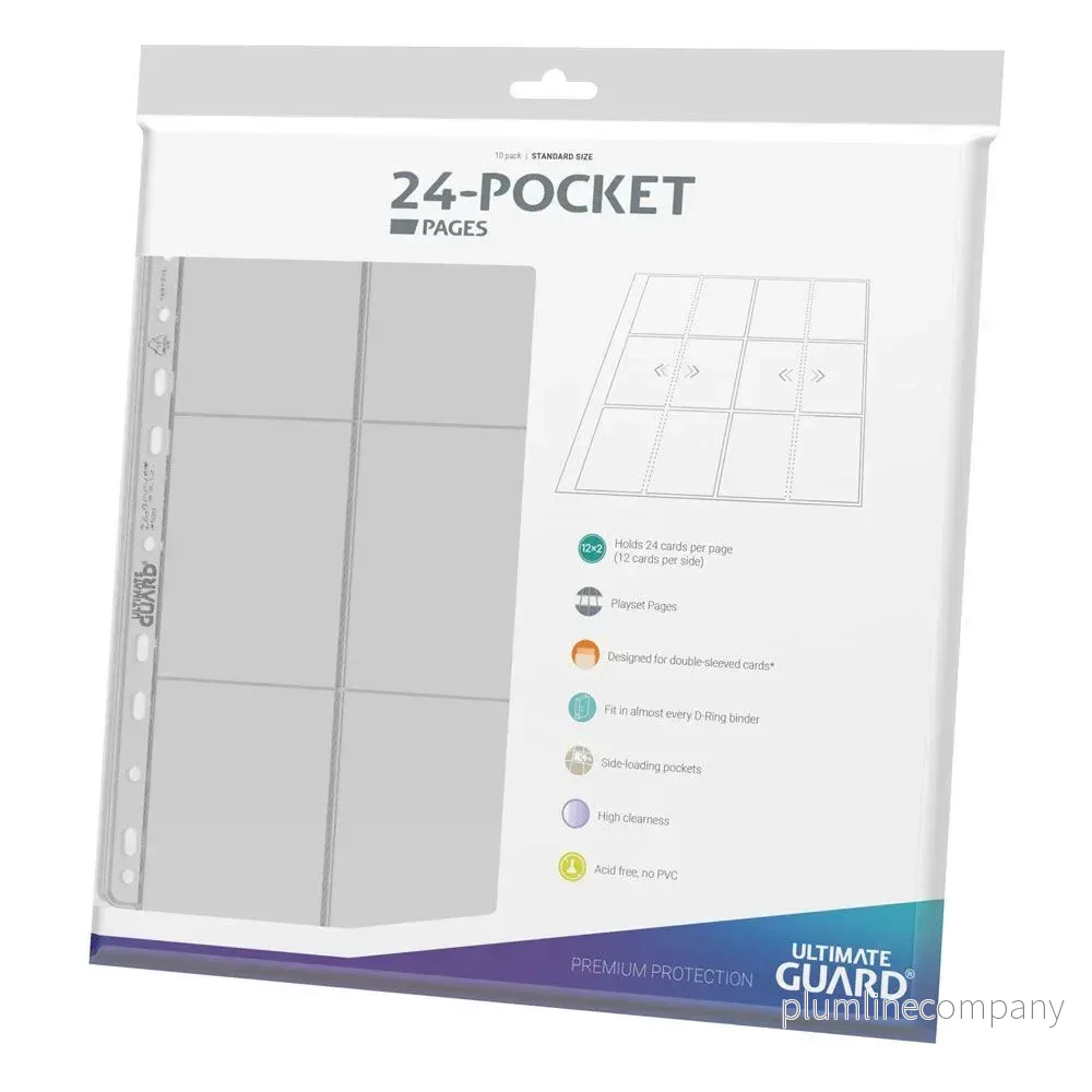 Ultimate Guard 24-Pocket QuadRow Sidor - Transparent (10-pack)