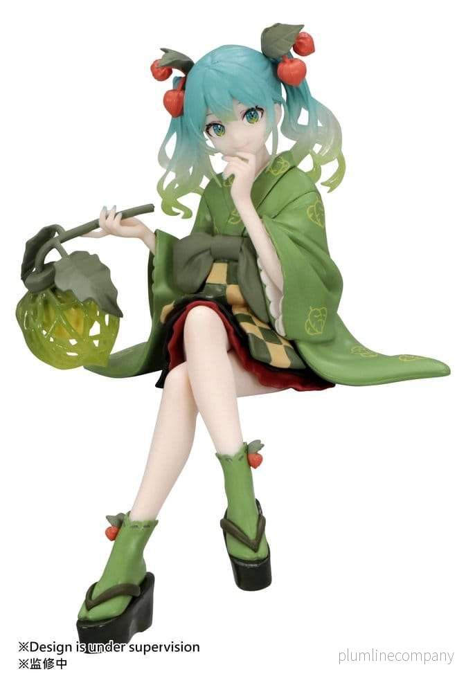 Hatsune Miku Noodle Stopper PVC-figur Flower Fairy Winter Cherry Green Color Ver. 15 cm