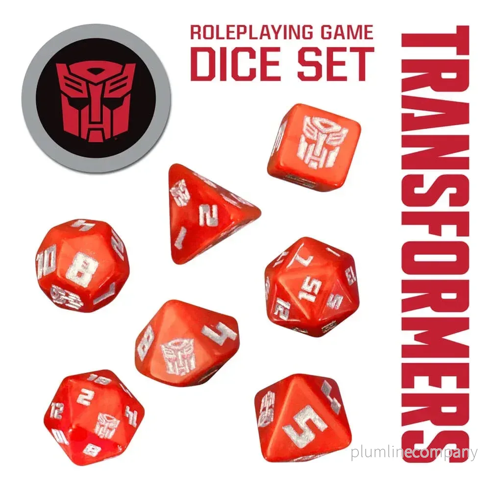 Transformers RPG Dice Set - 8-delad tärningsuppsättning för rollspel - Bild 3