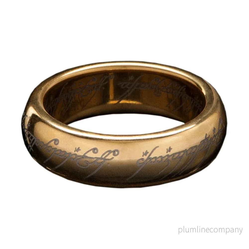 Lord of the Rings Tungsten Ring The One Ring (guldpläterad) Storlek 12 Lord of the Rings Tungsten Ring The One Ring (guldpläterad) Storlek 12