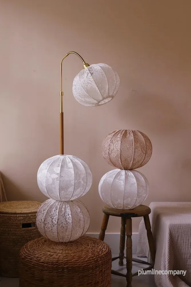 Myrull lampskärm 30 cm till golvlampa och vägglampa vintage