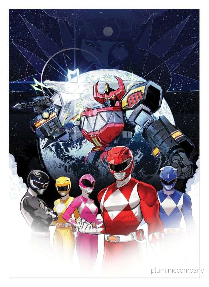 Power Rangers konsttryck Limited Edition 42 x 30 cm Power Rangers konsttryck Limited Edition 42 x 30 cm
