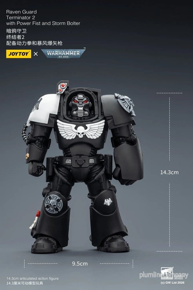 Warhammer 40,000 Action Figur Raven Guard Terminator 2 med Krafthandske och Storm Bolter 14 cm - Bild 3