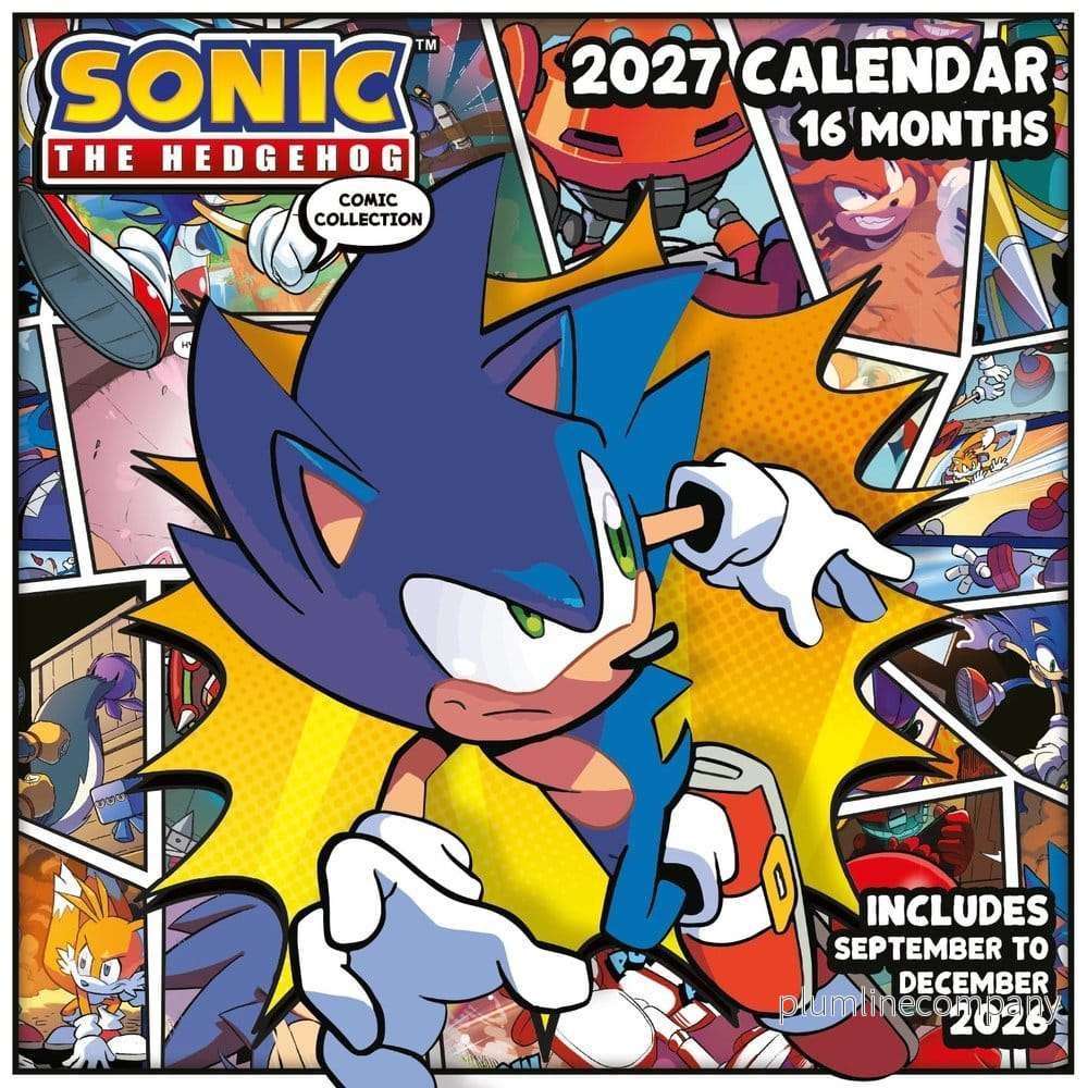 Sonic the Hedgehog (2027) fyrkantig kalender 30 x 30 cm Sonic the Hedgehog (2027) fyrkantig kalender 30 x 30 cm