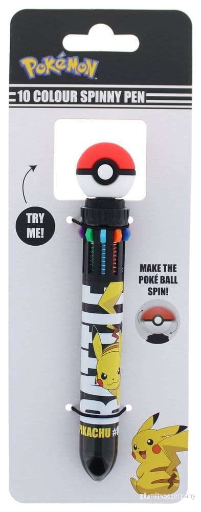 Pokémon flerfärgad 10-i-1 penna med snurrande Pokéball Pokémon flerfärgad 10-i-1 penna med snurrande Pokéball