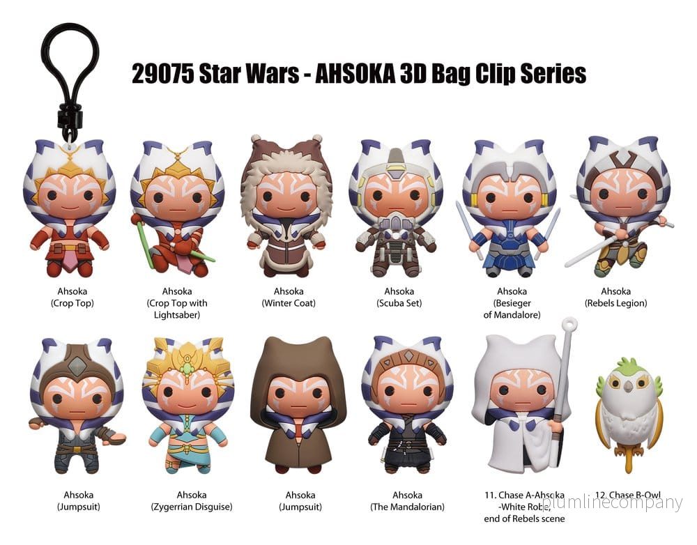 Star Wars Ahsoka 3D PVC-påsklämmor Serie 1 Blindpåse, Display med 24 stycken - Bild 3