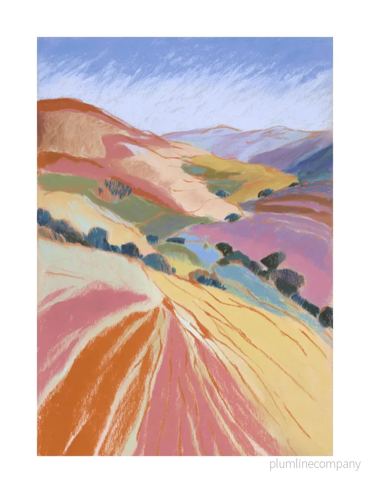 Golden Hills Landscape Poster