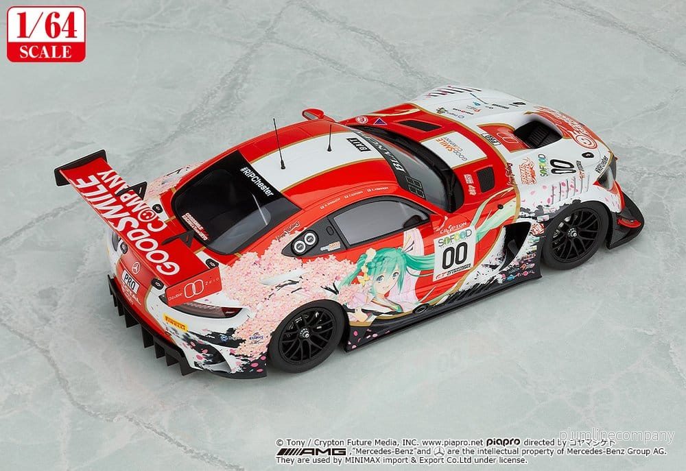 Hatsune Miku GT Projekt Fordon 1/64 AMG 2017 SPA24H Version 7 cm - Bild 3