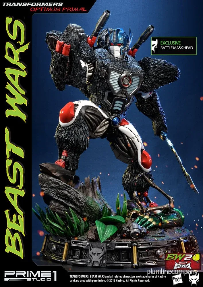 Transformers Beast Wars 1/3-statyer Optimus Primal & Optimus Primal Exclusive 63 cm Assortment (3) - Bild 2