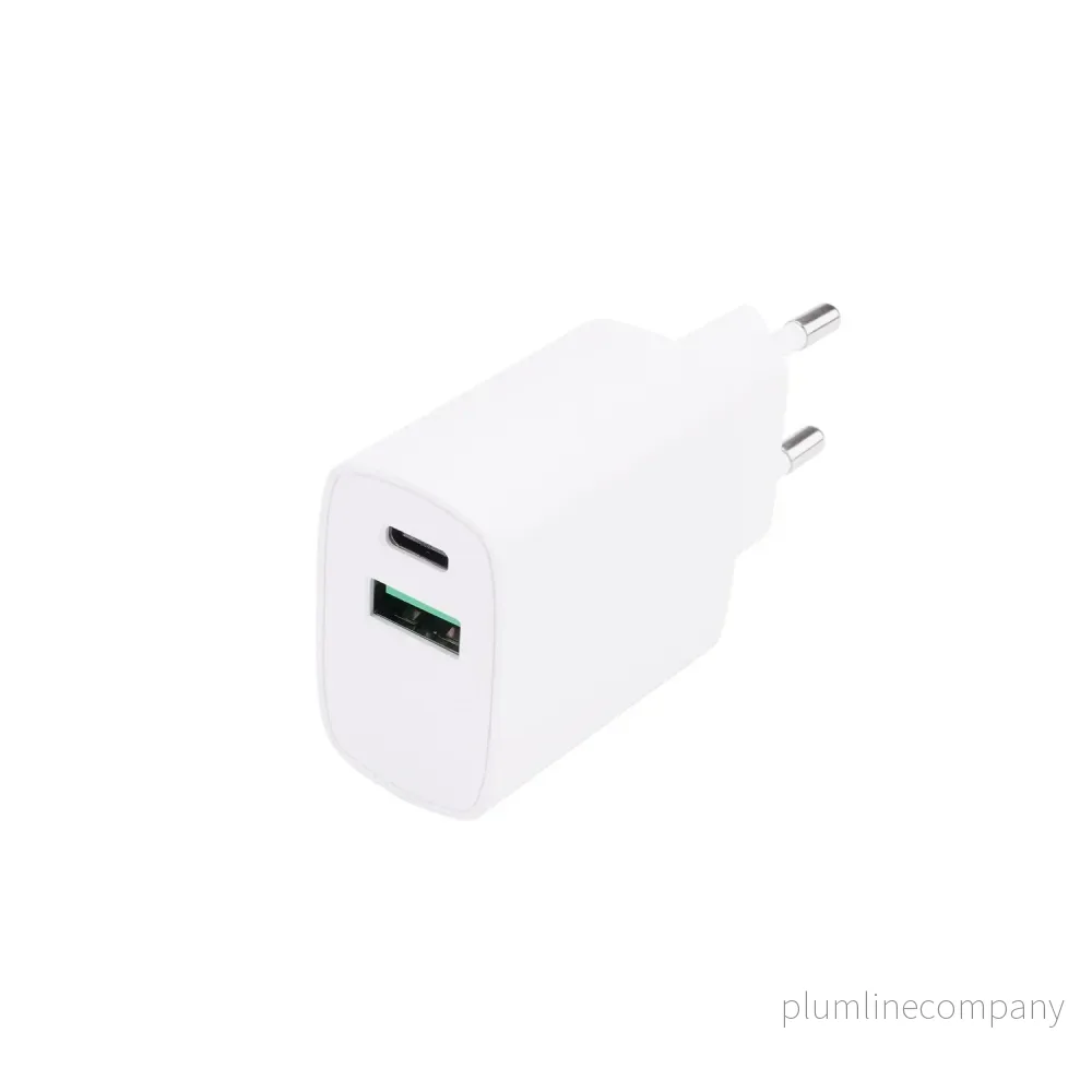 Dubbelportsladdare USB-A 18W USB-C 20W PD Dubbelportsladdare USB-A 18W USB-C 20W PD