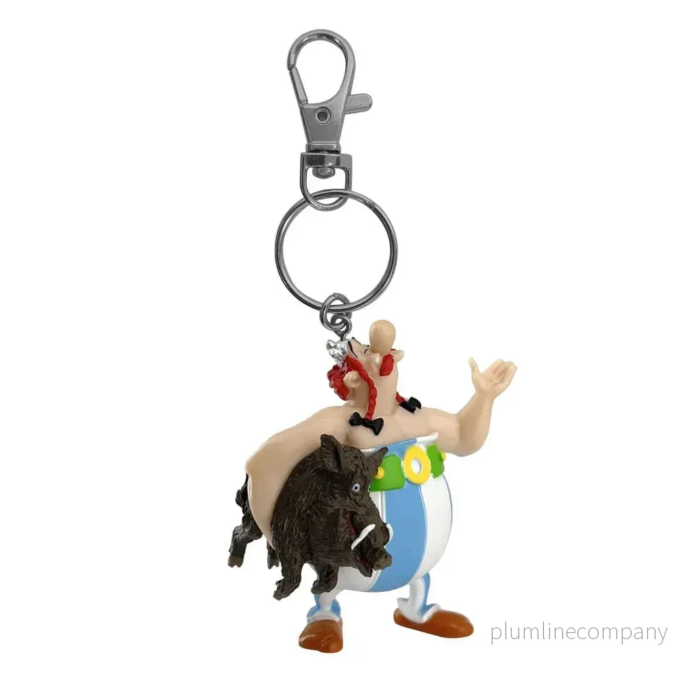 Asterix Nyckelring Obelix med Vildsvin 14 cm