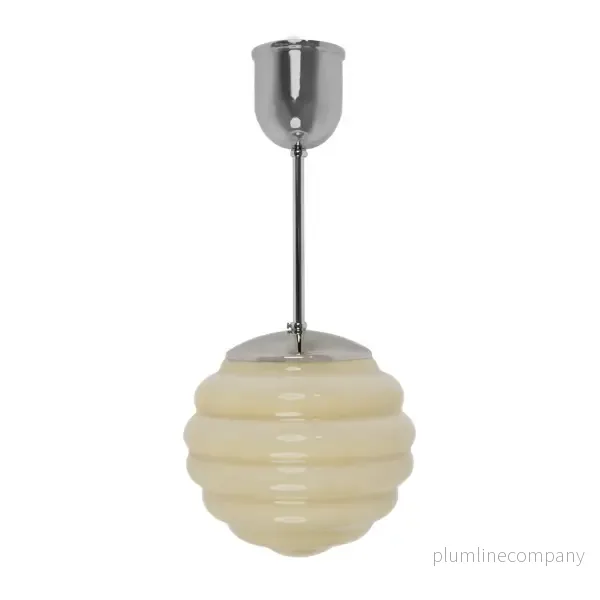 Lampa Bikupa, gul förnicklad kort