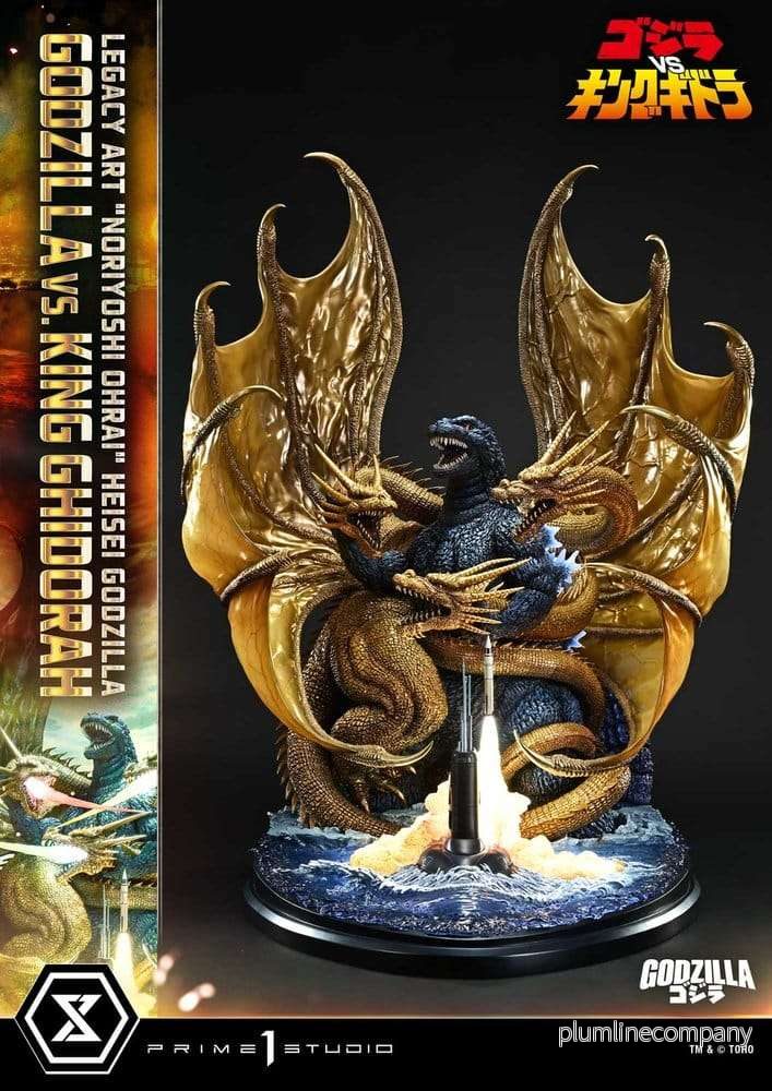 Godzilla Legacy Art ”Noriyoshi Ohrai” staty Heisei Godzilla Godzilla vs. King Ghidorah 82 cm Godzilla Legacy Art ”Noriyoshi Ohrai” staty Heisei Godzilla Godzilla vs. King Ghidorah 82 cm