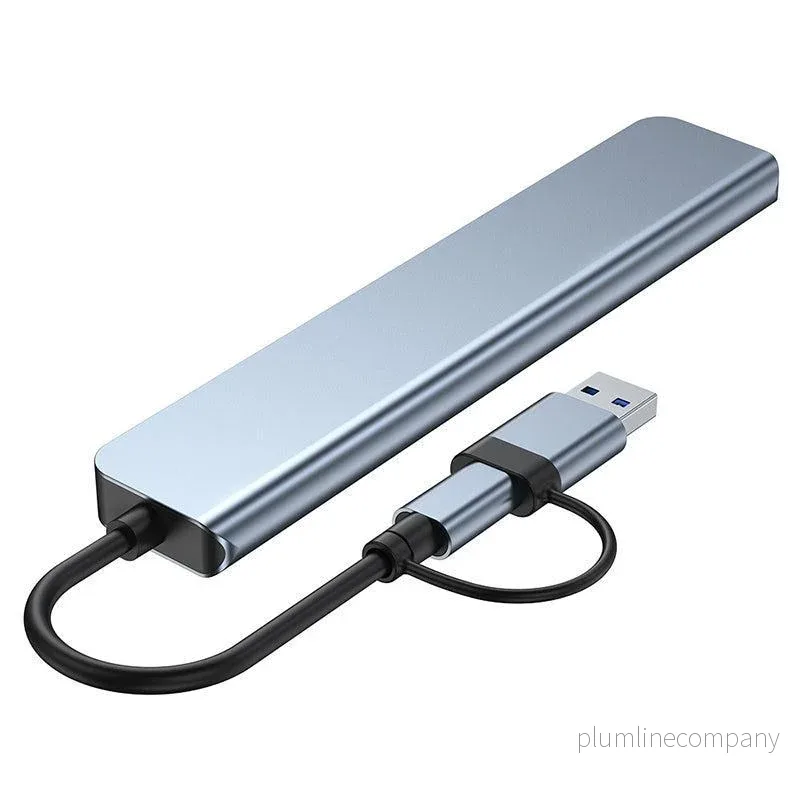 NÖRDIC USB Hubb 8ports 3xUSB-A 2.0 1xUSB-A 3.0 1xUSB-C 3.1 1xSD 1xmicroSD 1xAudio - Bild 3