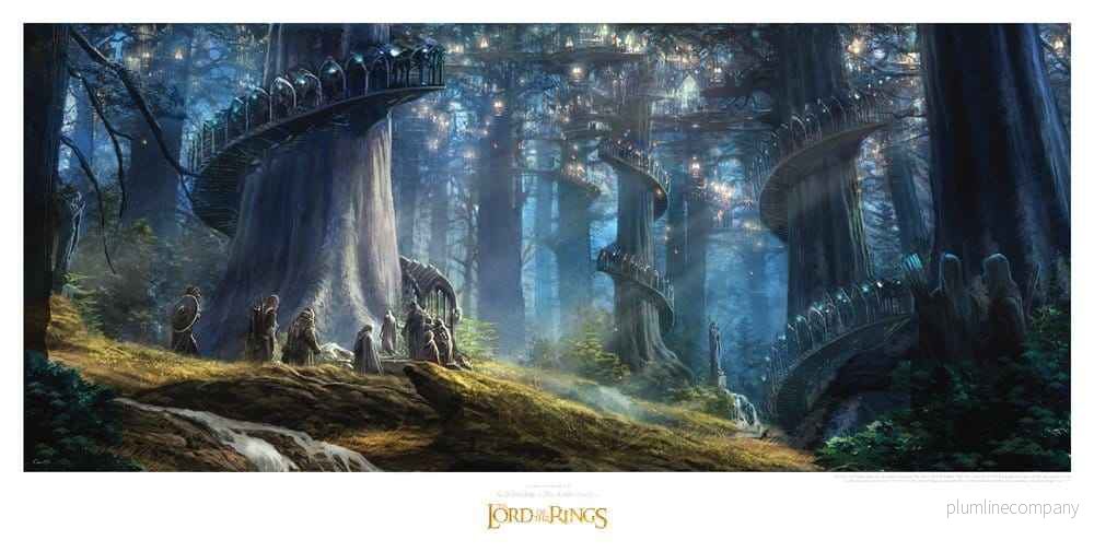 Lord of the Rings Konsttryck Lothlorien 59 x 30 cm Lord of the Rings Konsttryck Lothlorien 59 x 30 cm