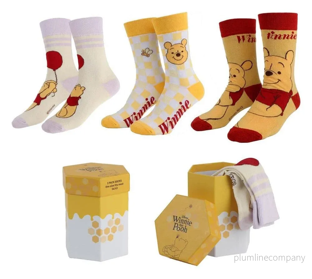 Winnie the Pooh strumpor 3-pack storlek 36-43 Winnie the Pooh strumpor 3-pack storlek 36-43