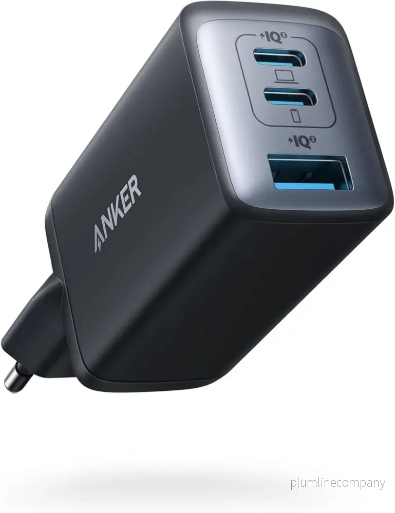Anker 735 Laddare GaNPrime 65W 1x USB-A 2x USB-C strömadapter Anker 735 Laddare GaNPrime 65W 1x USB-A 2x USB-C strömadapter