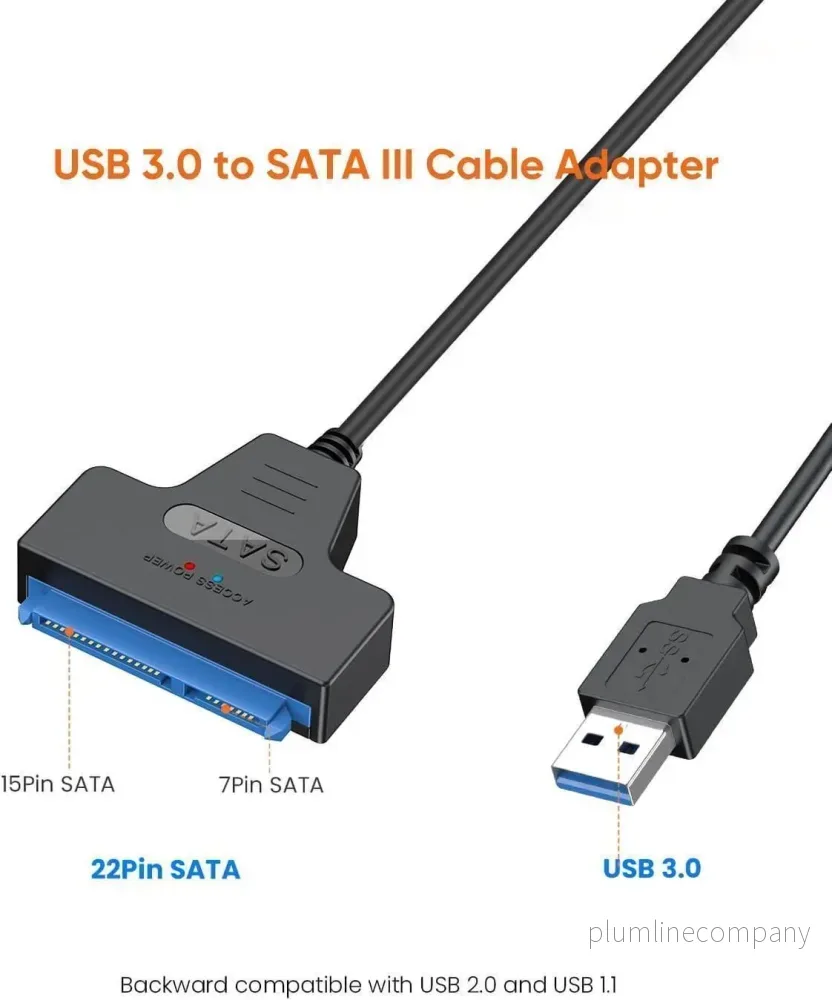 NÖRDIC USB-A till SATA adapter 2,5 SATA III HDD 5Gbps - Bild 2