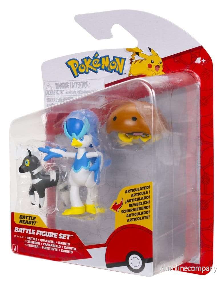Pokémon Battle Figure 3-Pack Blitzle, Kabuto & Quaxwell - Bild 3