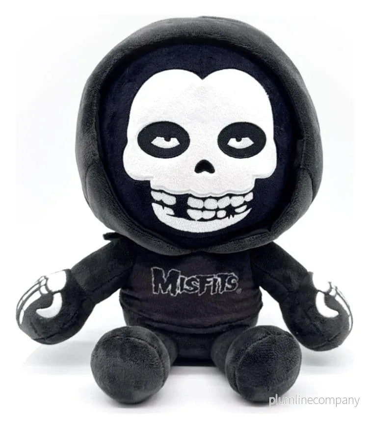 Misfits gosedjur 22 cm – mjukt samlarobjekt med svart tröja och skalle