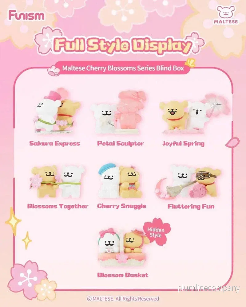 Maltese Cherry Blossoms Series Mini Figurer 10 cm Display (6)