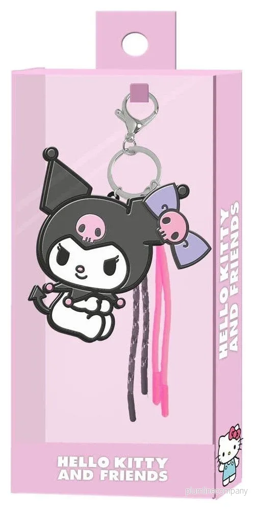 Sanrio Charm Nyckelring Kuromi Ansikte Sanrio Charm Nyckelring Kuromi Ansikte